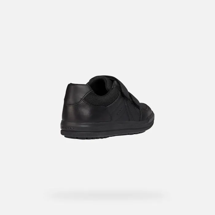 Kids Geox Uniform Shoes ARZACH E Sneakers With Straps Black Kids UNIFORM Black