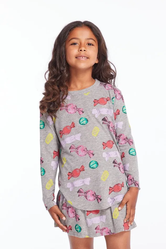 Kids Girls Chaser Brand Allover Candy Girls Long Sleeve