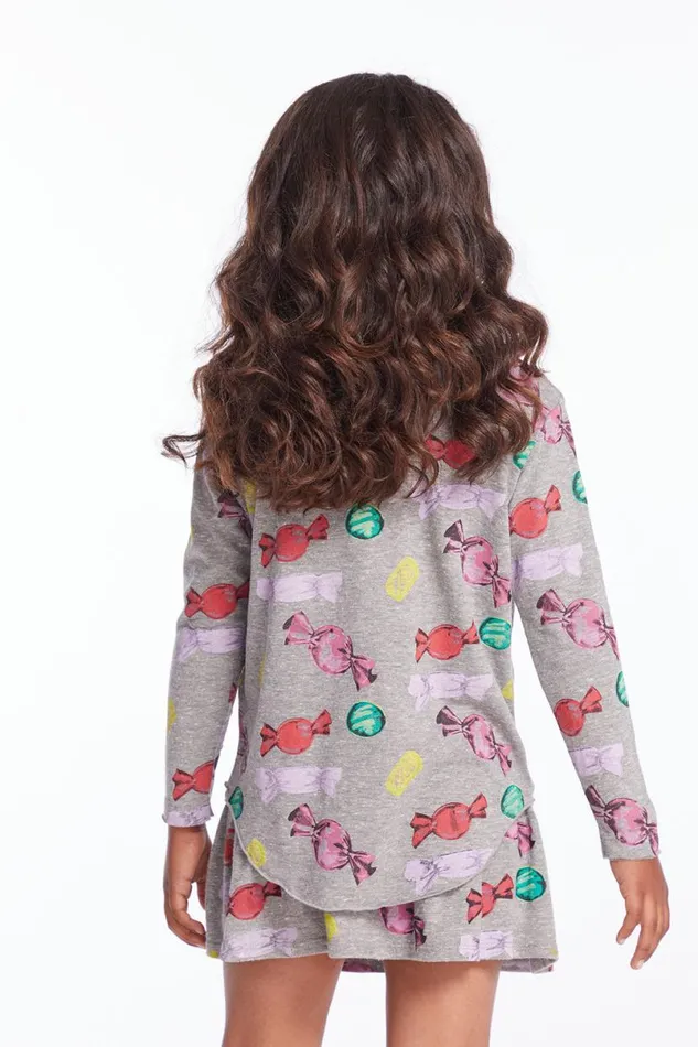 Kids Girls Chaser Brand Allover Candy Girls Long Sleeve