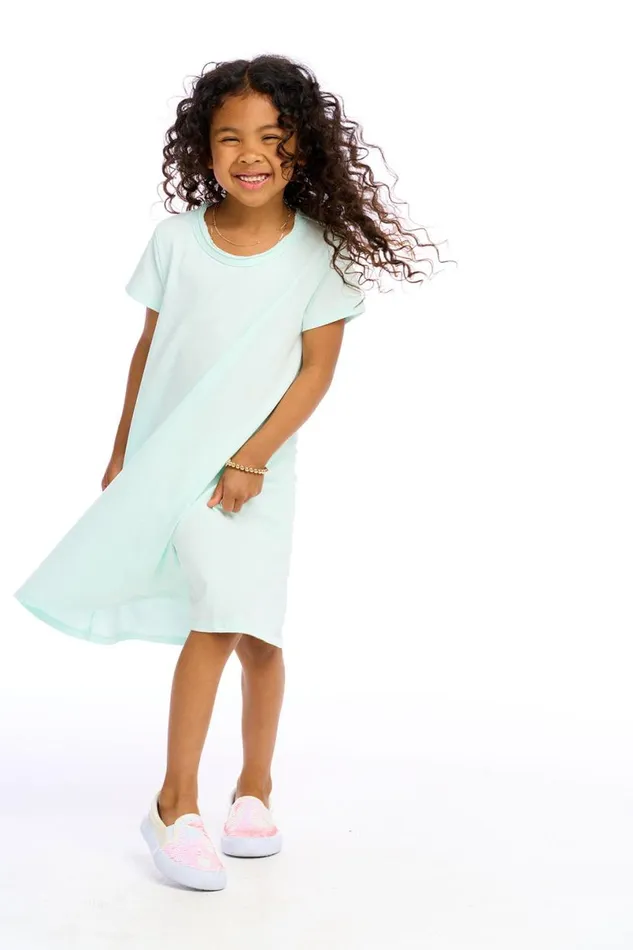 Kids Girls Chaser Brand Girls Cotton Jersey Short Sleeve Shirt Dress