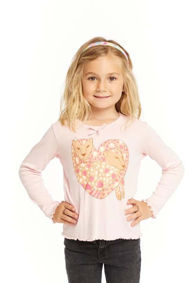 Kids Girls Chaser Brand Leopard Love Long Sleeve