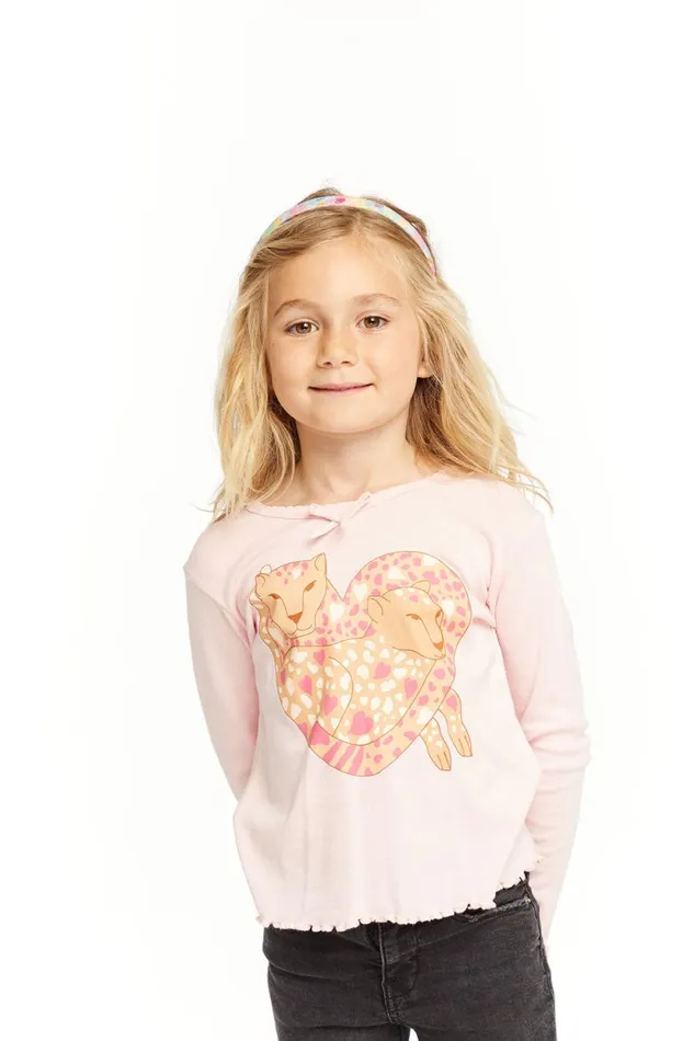Kids Girls Chaser Brand Leopard Love Long Sleeve