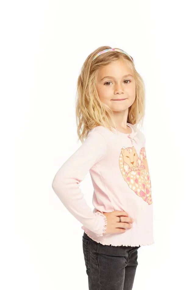 Kids Girls Chaser Brand Leopard Love Long Sleeve