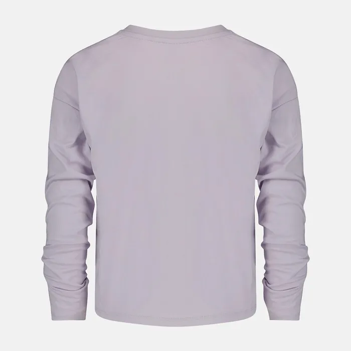 Kids Girls Long Sleeve Knotted Tee Grey Violet New Balance Tops Kids Girls Long Sleeve Knotted Tee Grey Violet New Balance Tops