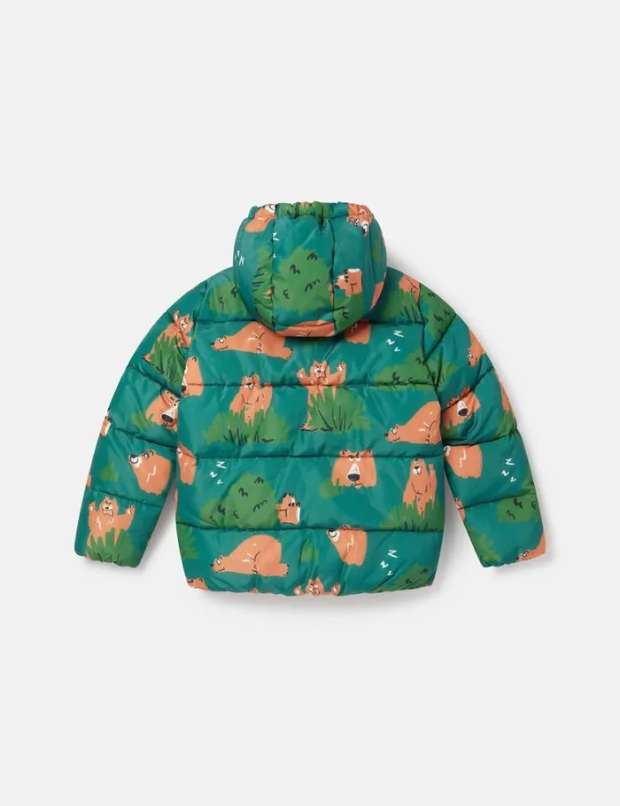 Kids Grizzly Bear Puffer Coat Green Stella McCartney Outerwear Kids Grizzly Bear Puffer Coat Green Stella McCartney Outerwear
