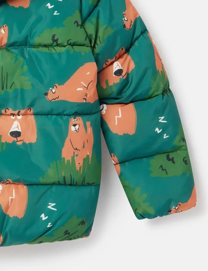 Kids Grizzly Bear Puffer Coat Green Stella McCartney Outerwear Kids Grizzly Bear Puffer Coat Green Stella McCartney Outerwear