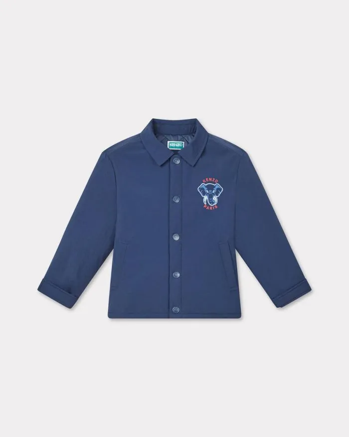 Kids Jacket With Poppers Blue Black Kenzo Jackets And Coats