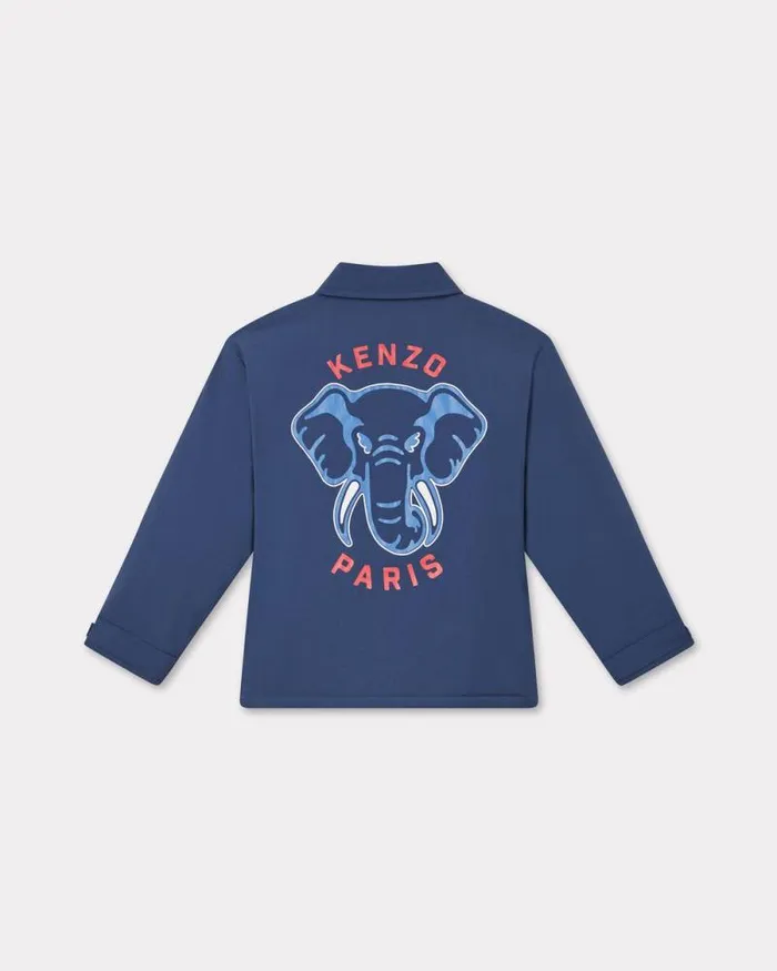 Kids Jacket With Poppers Blue Black Kenzo Jackets And Coats