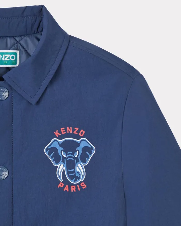 Kids Jacket With Poppers Blue Black Kenzo Jackets And Coats