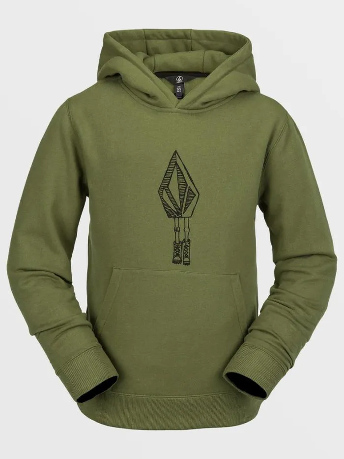 Kids Layering Volcom Hotlapper Fleece Pullover 8211 Military
