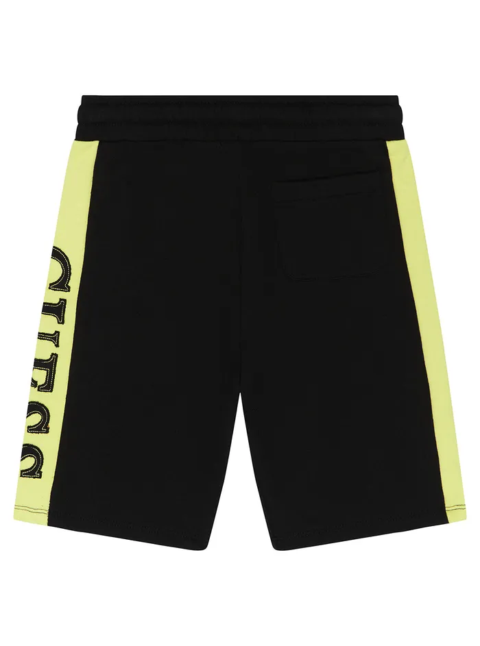 Kids Little Boy GUESS Black Yellow Logo Active Shorts 27 Kids Little Boy GUESS Black Yellow Logo Active Shorts 27
