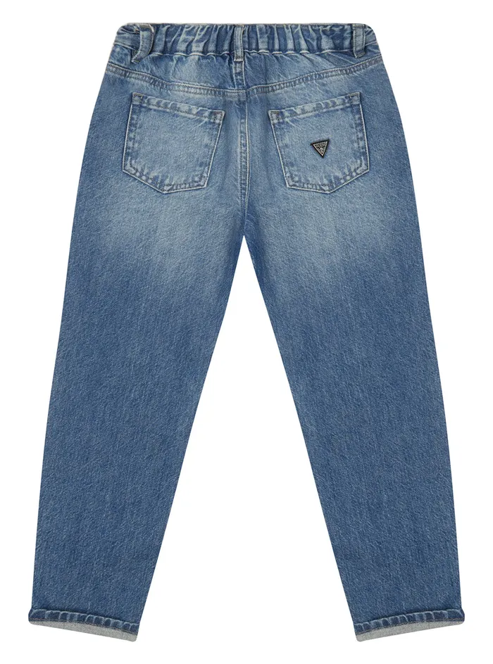 Kids Little Boy GUESS Blue Letters Wash Denim Pants 27