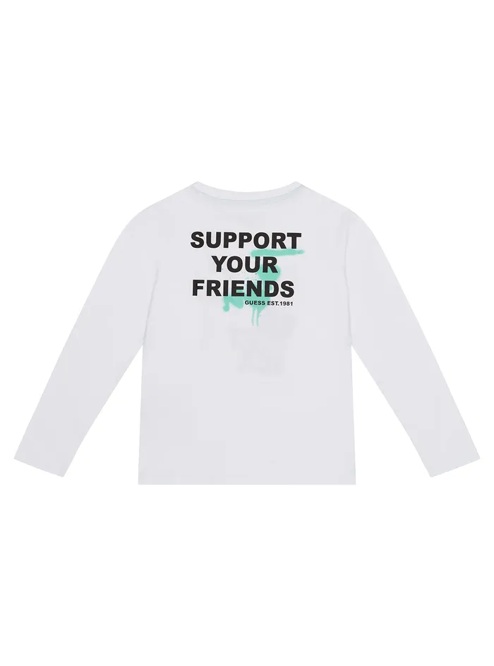 Kids Little Boy GUESS Eco White Support Your Friends Tshirt 27 Kids Little Boy GUESS Eco White Support Your Friends Tshirt 27