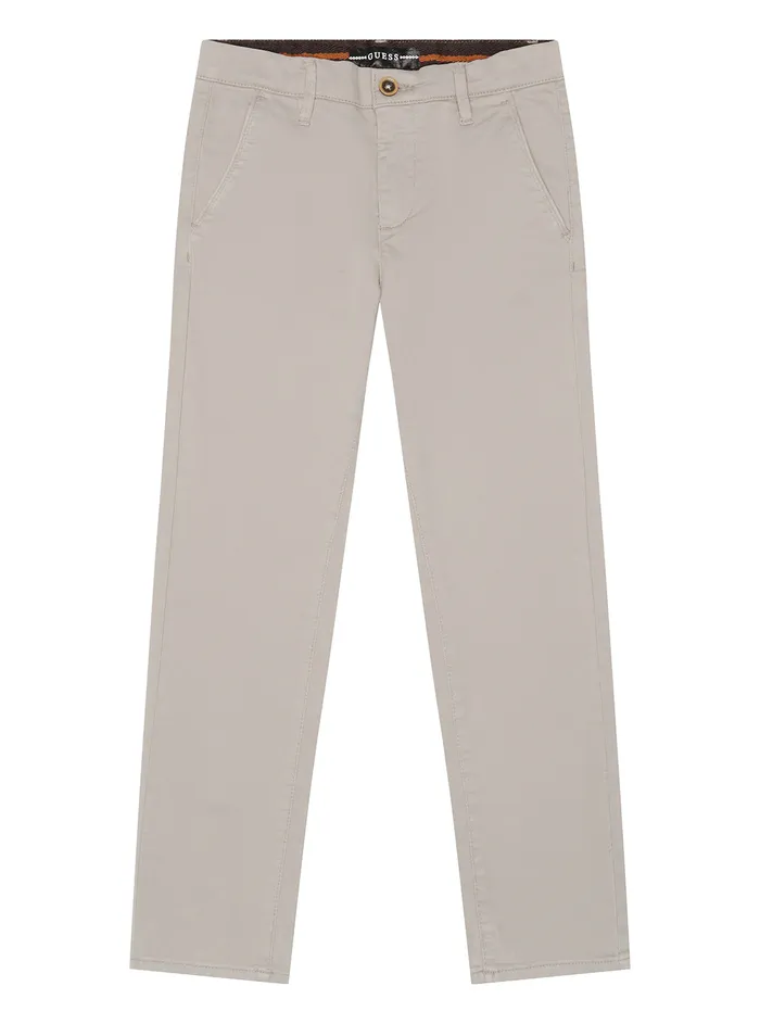 Kids Little Boy GUESS Grey Sateen Chino Pants 27