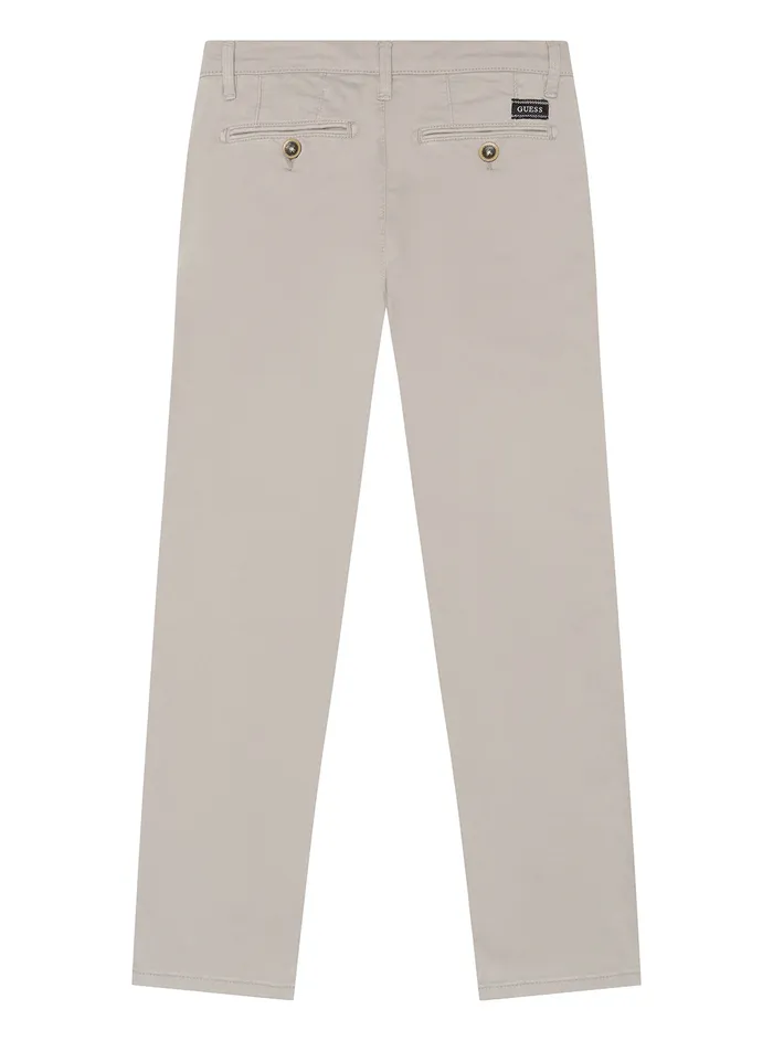 Kids Little Boy GUESS Grey Sateen Chino Pants 27 Kids Little Boy GUESS Grey Sateen Chino Pants 27