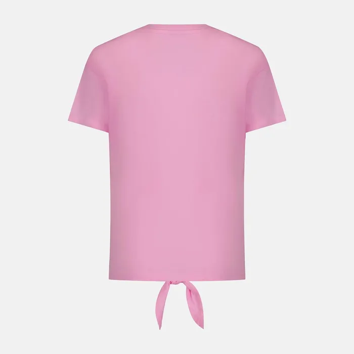 Kids NB Essential Tie Front Tee Orbit Pink New Balance Tops Kids NB Essential Tie Front Tee Orbit Pink New Balance Tops