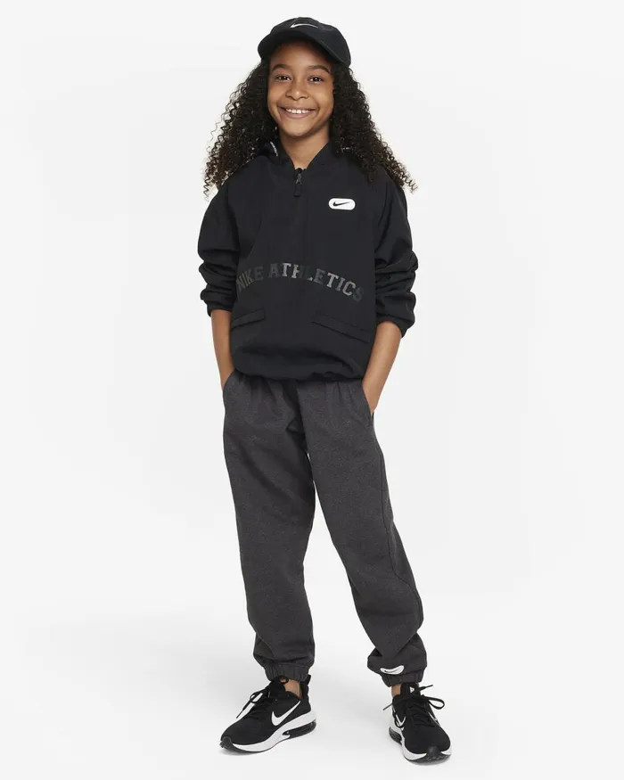 Kids Nike All Clothing DriFIT Athletics Blackheatherwhite