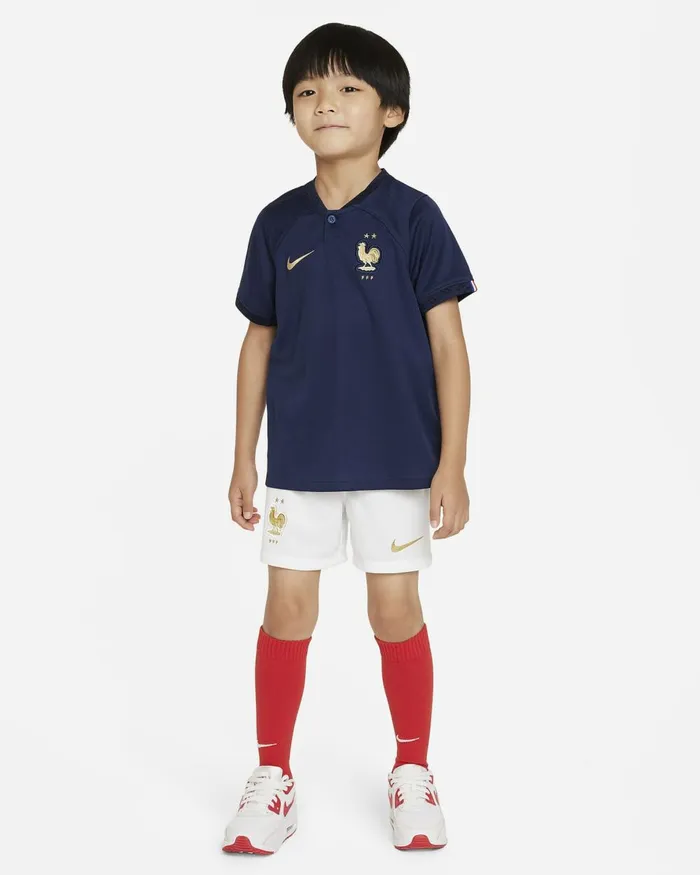 Kids Nike All Clothing FFF 202223 Home Midnight Navywhiteuniversity Redmetallic Gold