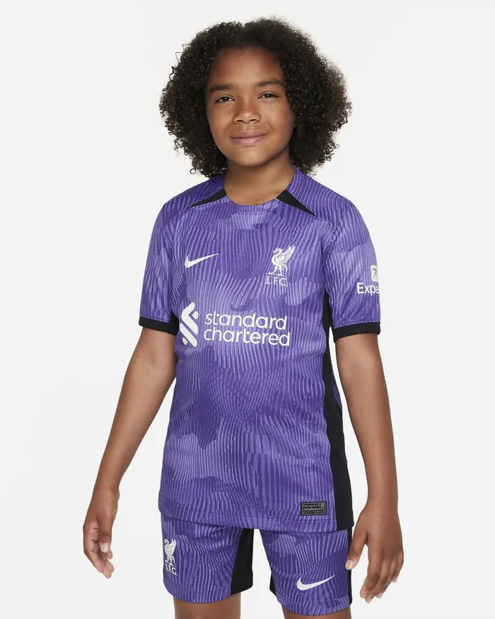 Kids Nike All Clothing Liverpool FC 202324 Stadium Third Space Purplewhite