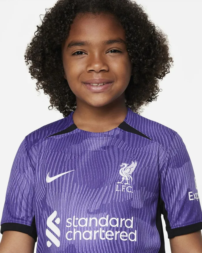 Kids Nike All Clothing Liverpool FC 202324 Stadium Third Space Purplewhite