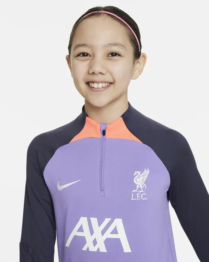 Kids Nike All Clothing Liverpool FC Strike Third Space Purplehot Punchwhite