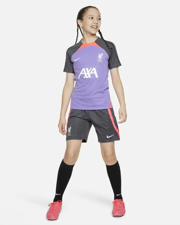 Kids Nike All Clothing Liverpool FC Strike Third Space Purplehot Punchwhite