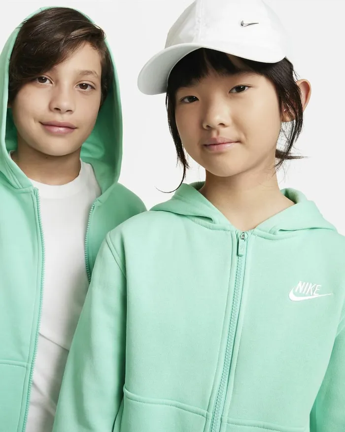 Kids Nike All Clothing Sportswear Club Fleece Emerald Risewhite