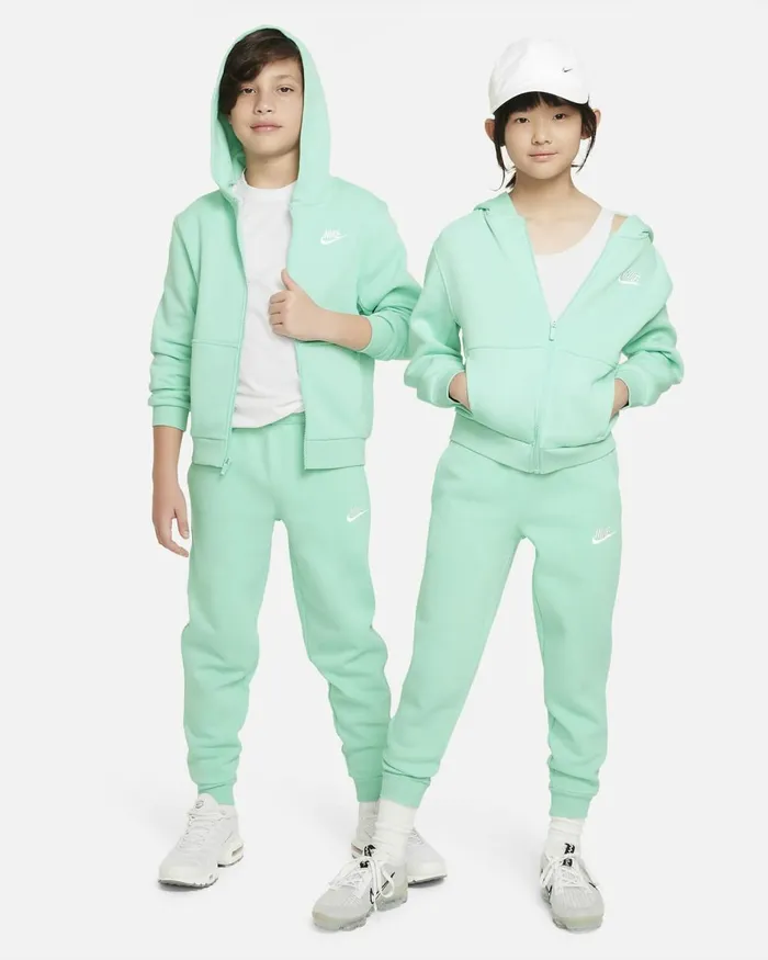 Kids Nike All Clothing Sportswear Club Fleece Emerald Risewhite