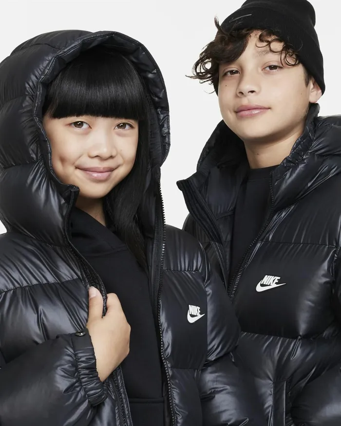 Kids Nike All Clothing Sportswear Heavyweight Synthetic Fill EasyOn Blackblackwhite