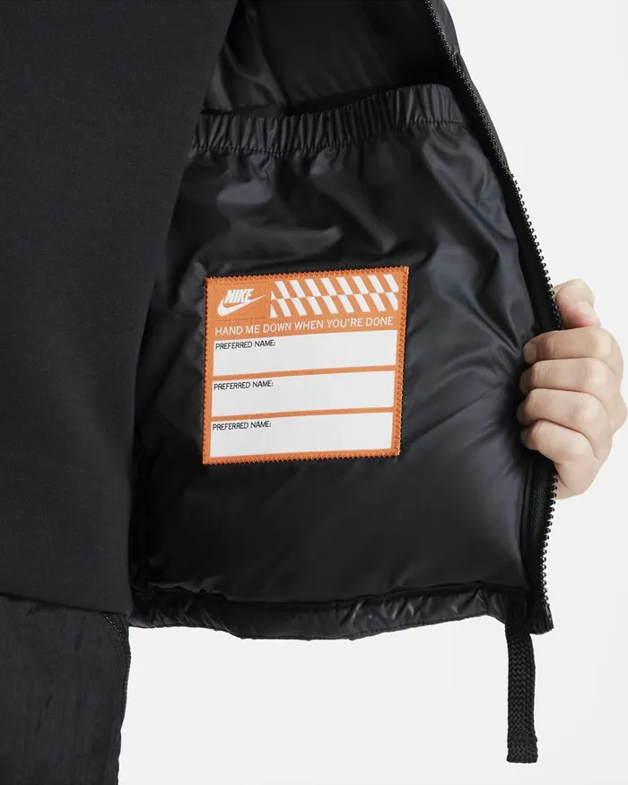 Kids Nike All Clothing Sportswear Heavyweight Synthetic Fill EasyOn Blackblackwhite