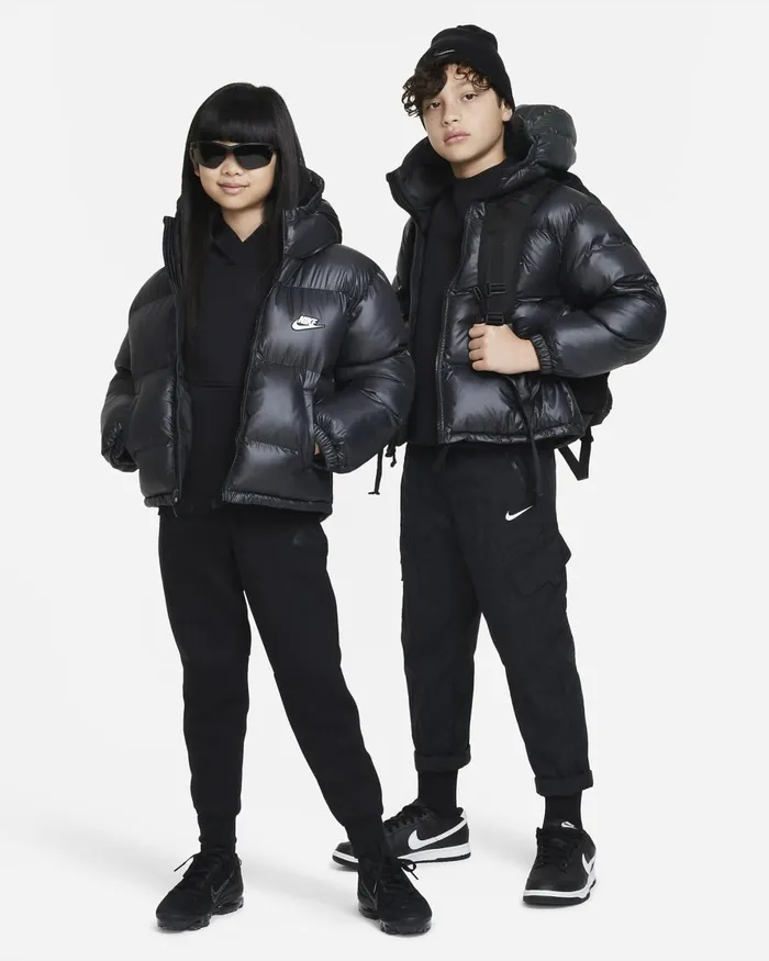 Kids Nike All Clothing Sportswear Heavyweight Synthetic Fill EasyOn Blackblackwhite