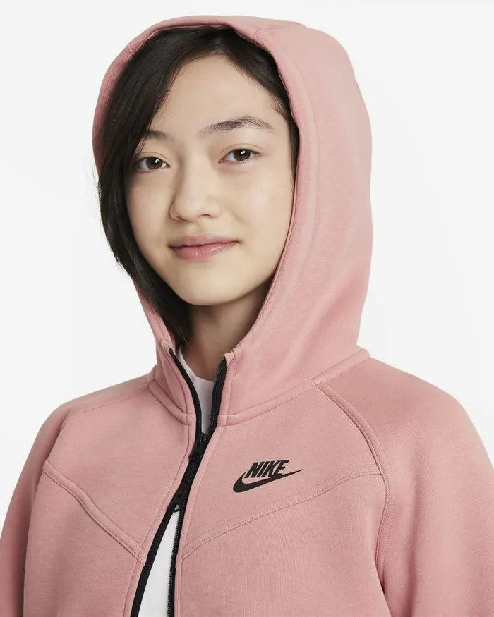Kids Nike All Clothing Sportswear Tech Fleece Red Stardustblackblack
