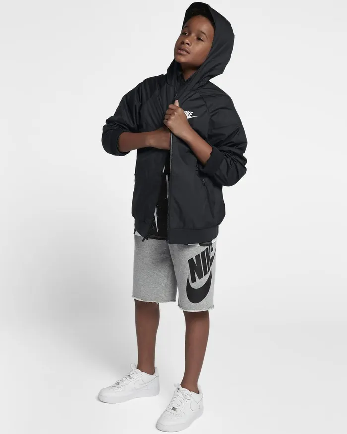 Kids Nike All Clothing Sportswear Windrunner Blackblackblackwhite