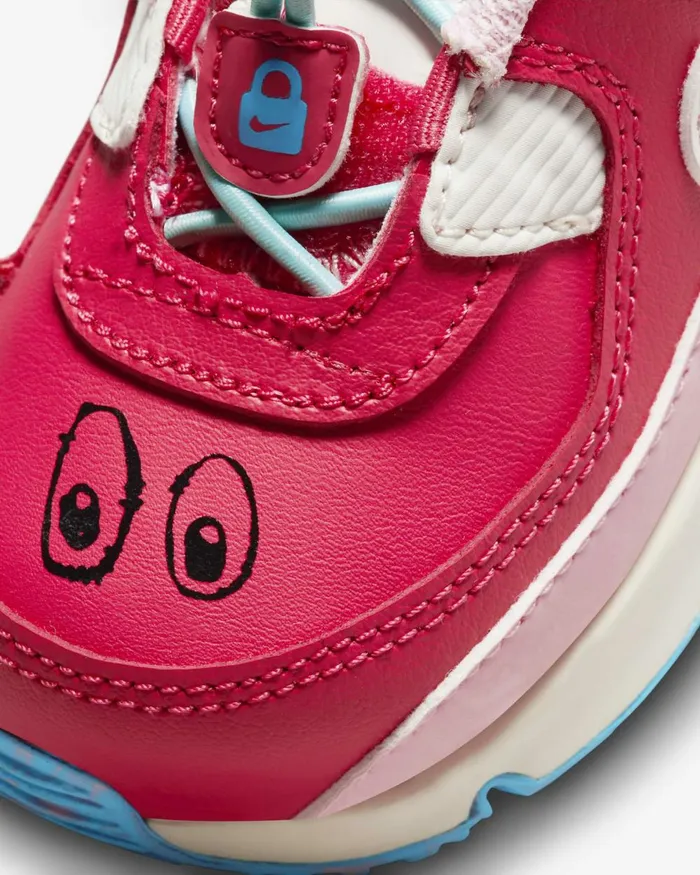 Kids Nike All Shoes Air Max 90 Toggle Light Fusion Redmedium Soft Pinksail