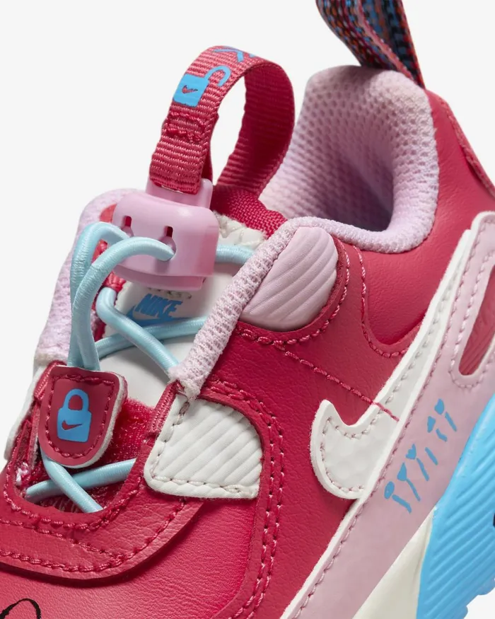 Kids Nike All Shoes Air Max 90 Toggle Light Fusion Redmedium Soft Pinksail