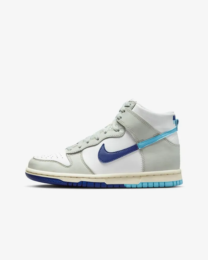 Kids Nike All Shoes Dunk High SE Summit Whitedeep Royal Bluelight Silverbaltic Blue