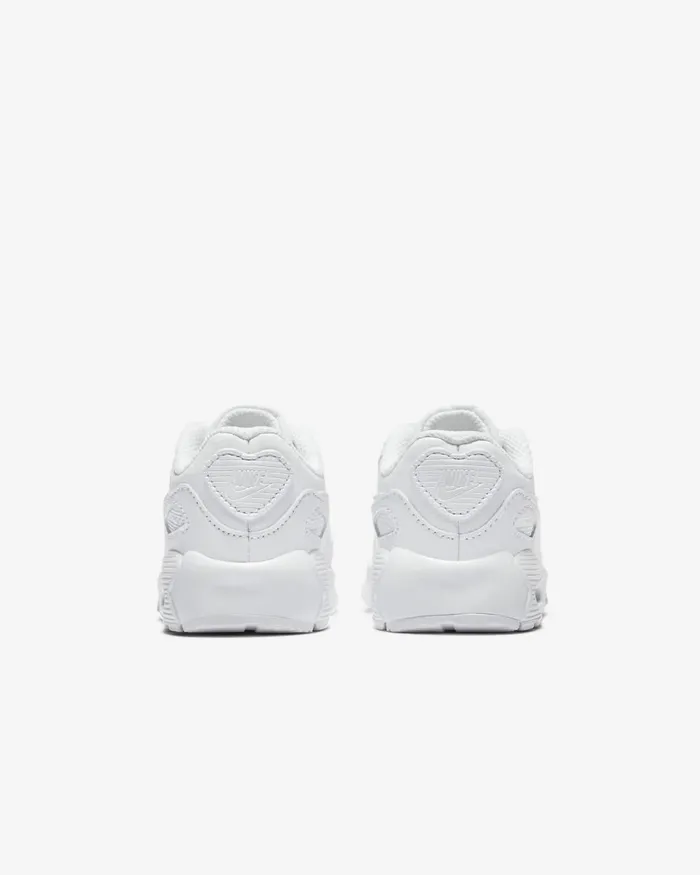 Kids Nike Baby and Toddler 03 Years Air Max 90 LTR Whitemetallic Silverwhitewhite