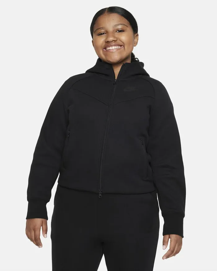 Kids Nike Hoodies And Sweatshirts Sportswear Tech Fleece Blackblackblack