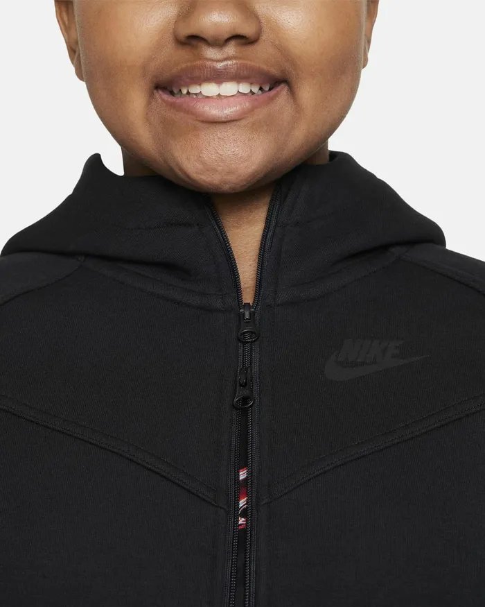 Kids Nike Hoodies And Sweatshirts Sportswear Tech Fleece Blackblackblack