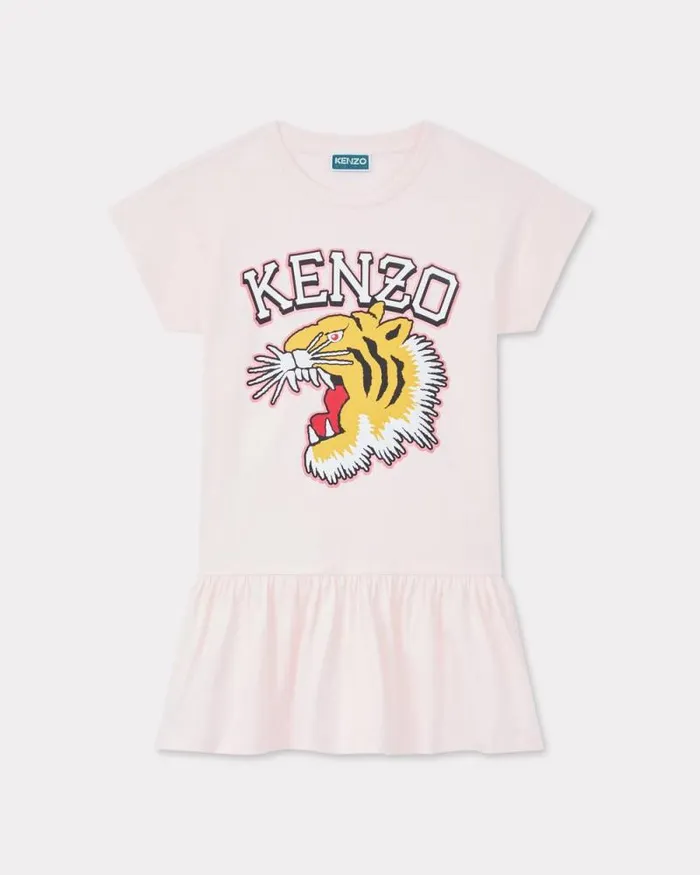 Kids Shortsleeved Cotton Dress Pastel Pink Kenzo Dresses And Skirts