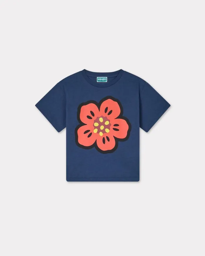 Kids Shortsleeved Cotton Tshirt Blue Black Kenzo Tshirts And Sweatshirts