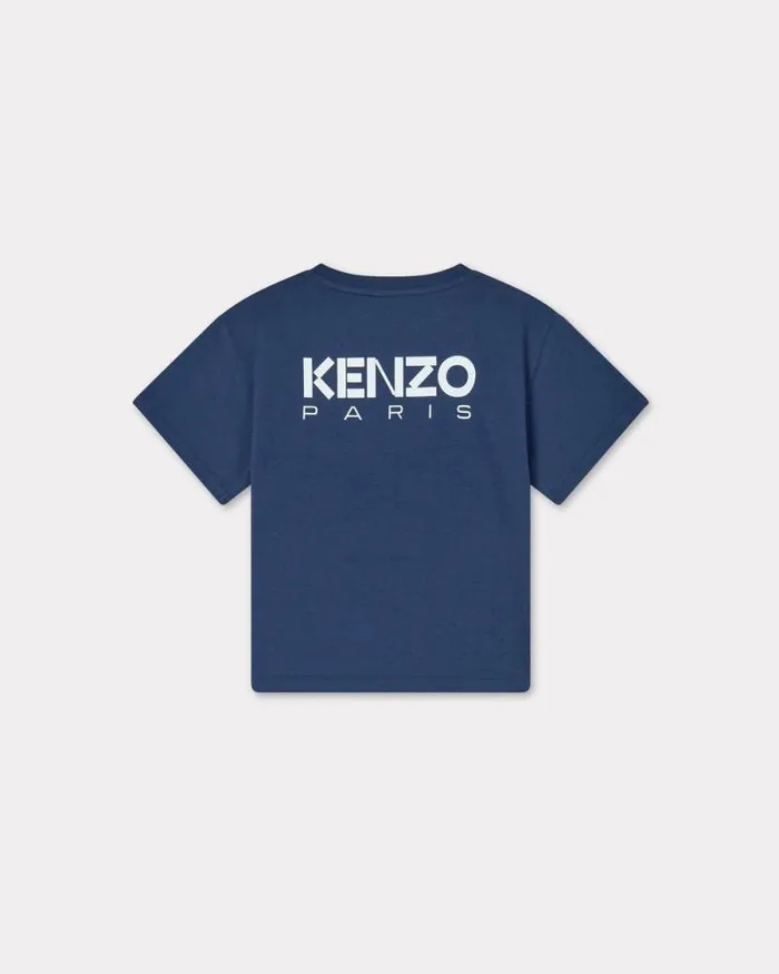 Kids Shortsleeved Cotton Tshirt Blue Black Kenzo Tshirts And Sweatshirts