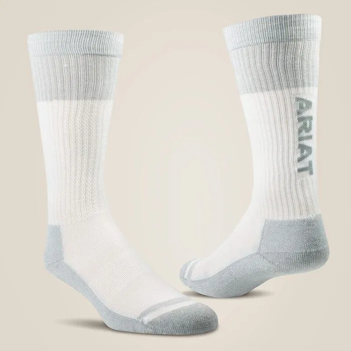 Kids Socks Ariat VentTEKreg Over The Calf Boot Sock 2 Pair Pack White