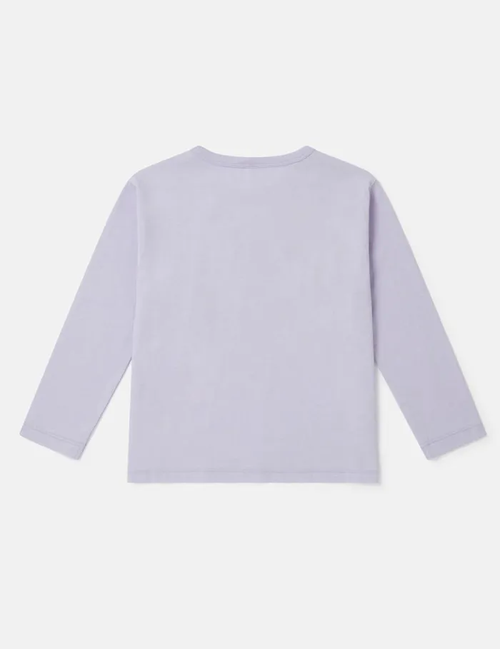 Kids Stella Graphic LongSleeve TShirt Lilac Stella McCartney TShirts And Tops