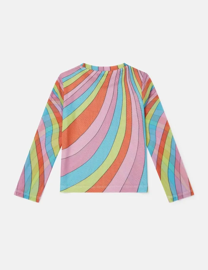 Kids Stella Graphic Mesh Top Multi Mix Stella McCartney TShirts And Tops