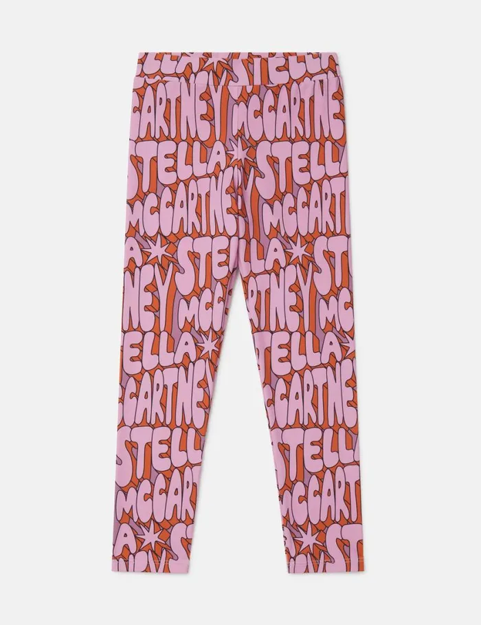 Kids Stella Print Leggings Violetmulticolour Stella McCartney Pants and Shorts