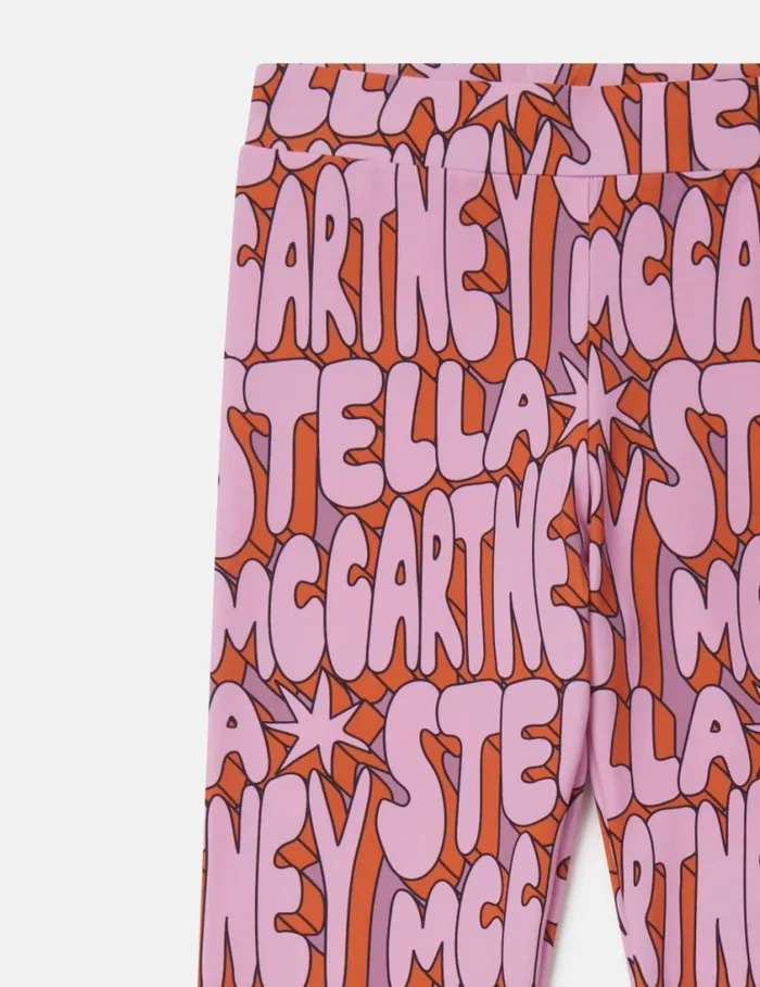 Kids Stella Print Leggings Violetmulticolour Stella McCartney Pants and Shorts