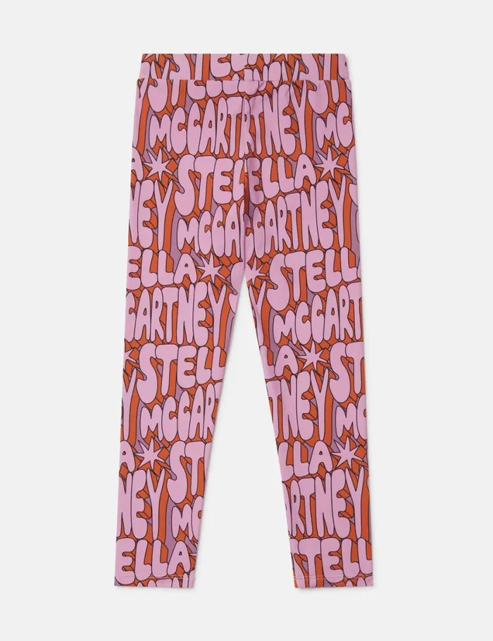 Kids Stella Print Leggings Violetmulticolour Stella McCartney Pants and Shorts