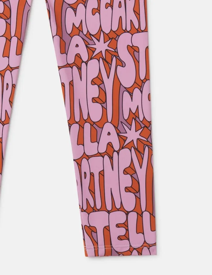 Kids Stella Print Leggings Violetmulticolour Stella McCartney Pants and Shorts
