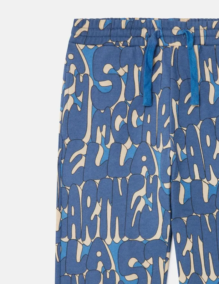 Kids Stella Print Sweatpants Multicolor Blue Stella McCartney Pants and Shorts